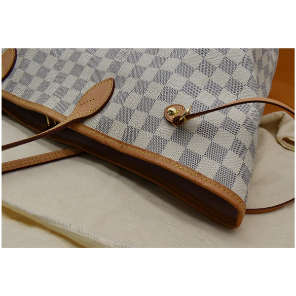 LOUIS VUITTON  Neverfull GM Damier Azur Tote Shoulder Bag White