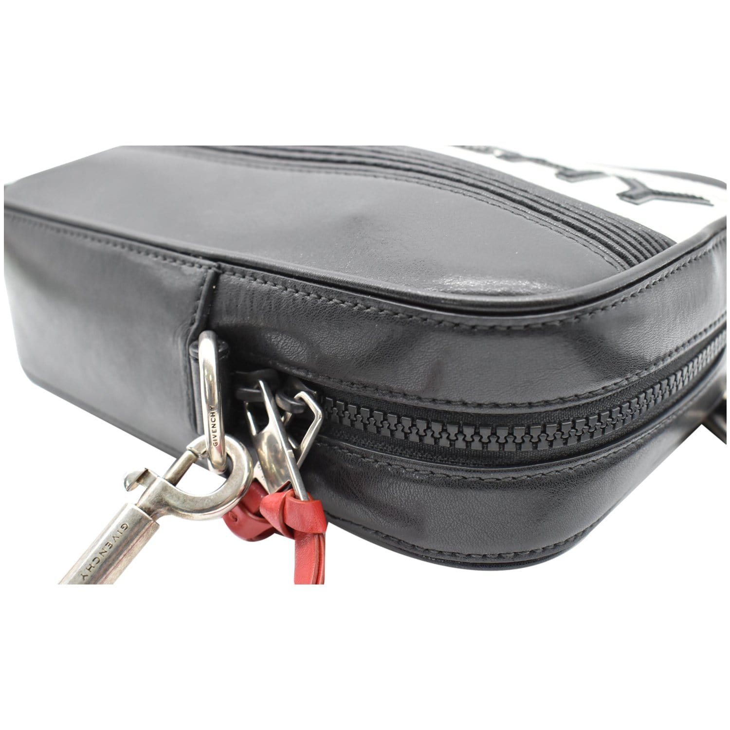 GIVENCHY MC3 Logo Leather Crossbody Bag Black