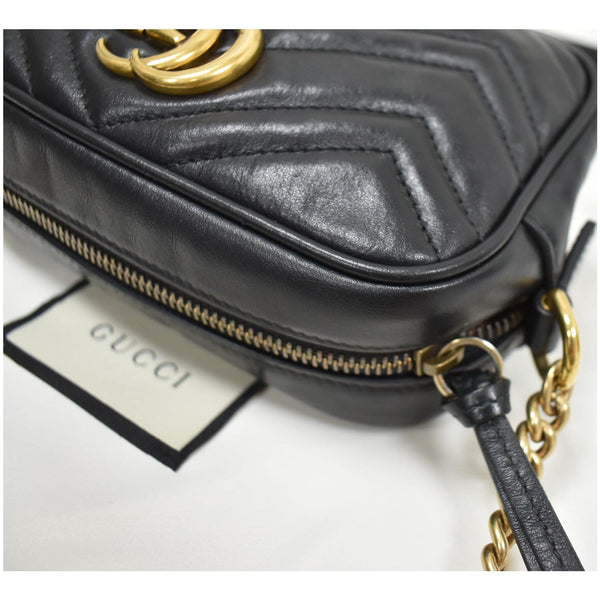 Gucci GG Marmont Matelasse Mini Leather bag - side zip view