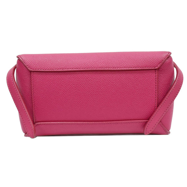 CELINE Nano Belt Grained Leather 2Way Shoulder Bag Pink