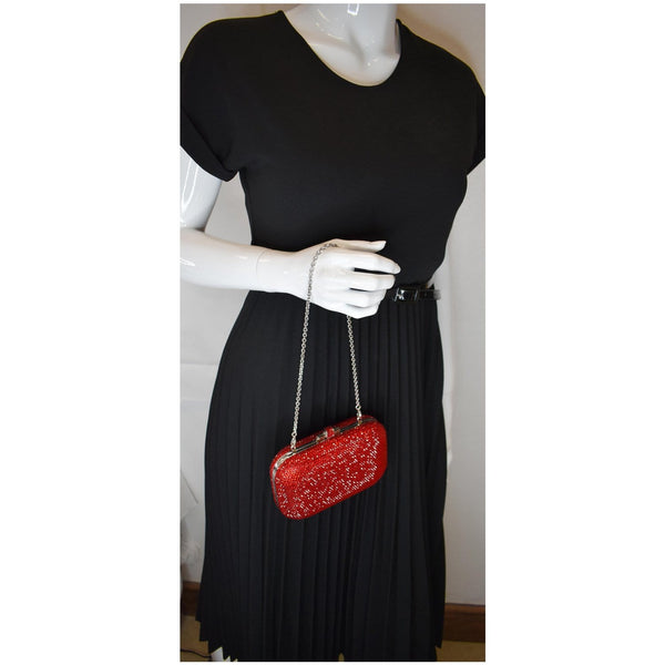 Judith Leiber Slide Lock Crystal Chain handbag