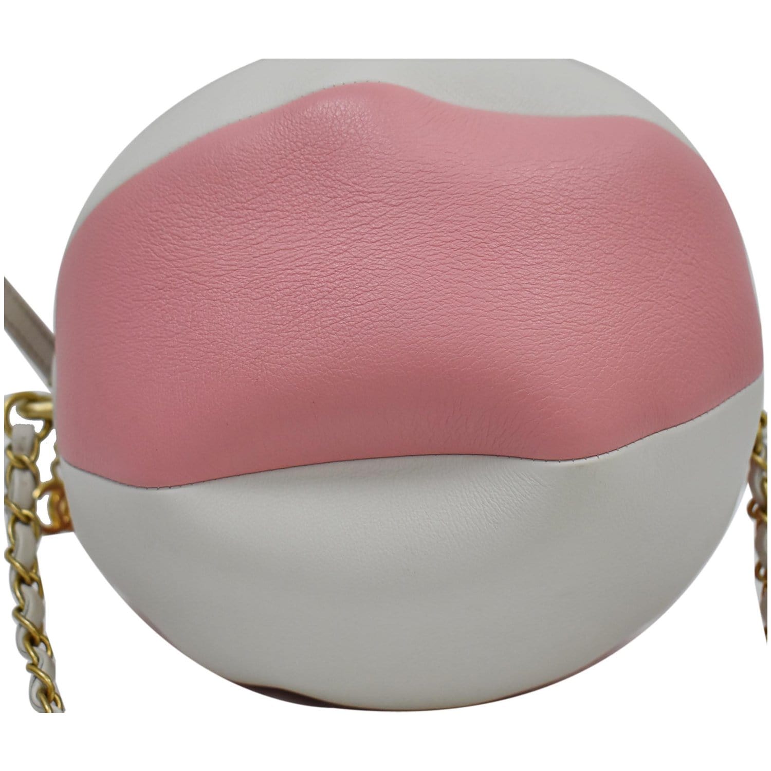 CHANEL 1685-Beach Ball Small Calfskin Leather Shoulder Bag Pink - 10%