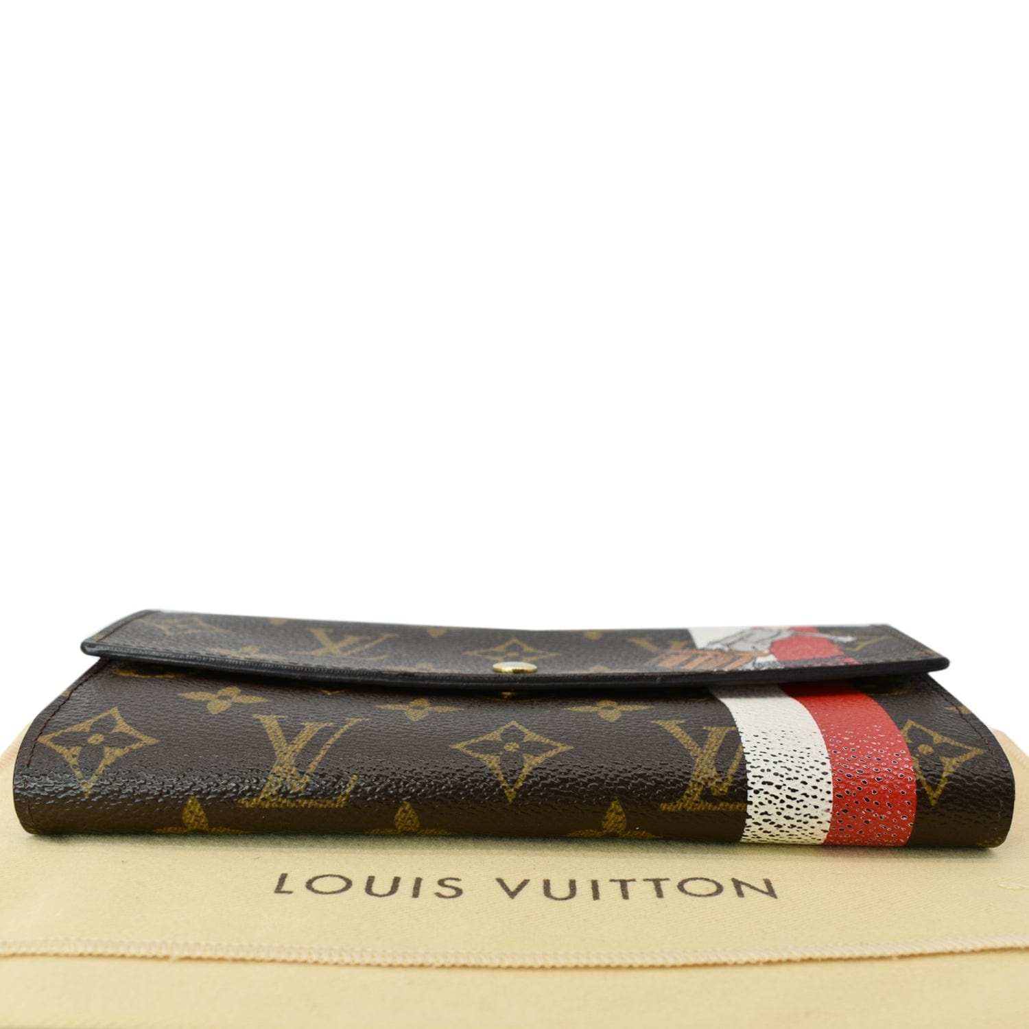 Authentic Rare Louis Vuitton Monogram Canvas Portefeuile Sarah Wallet