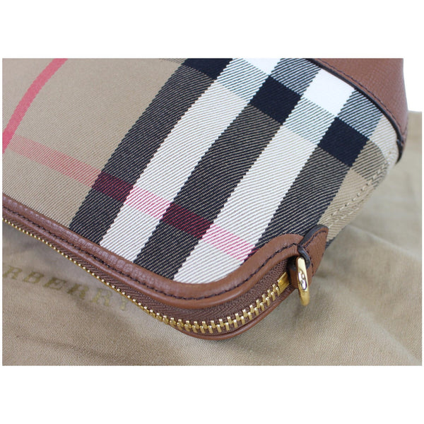 BURBERRY Abingdon Derby House Check Leather Crossbody Bag