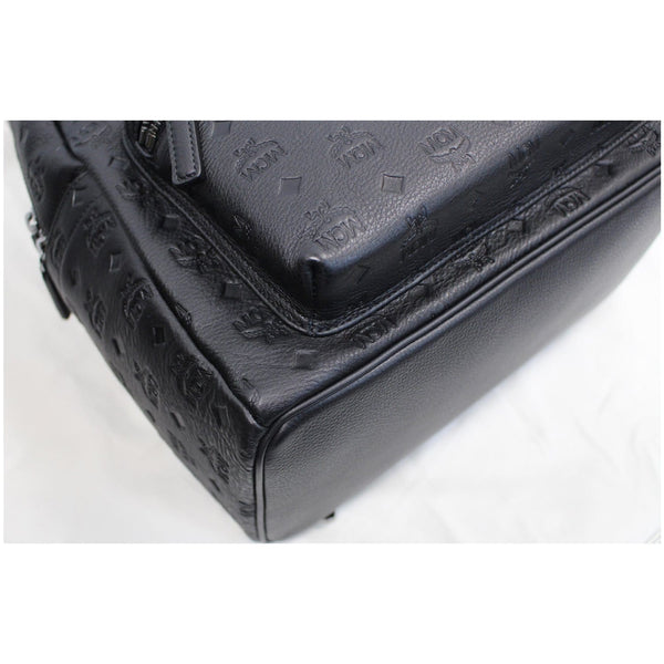MCM Ottomar Visetos Monogram Leather Backpack Bag Black