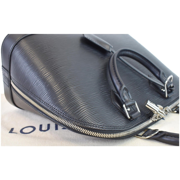 LOUIS VUITTON Alma PM Epi Leather Satchel Bag Black