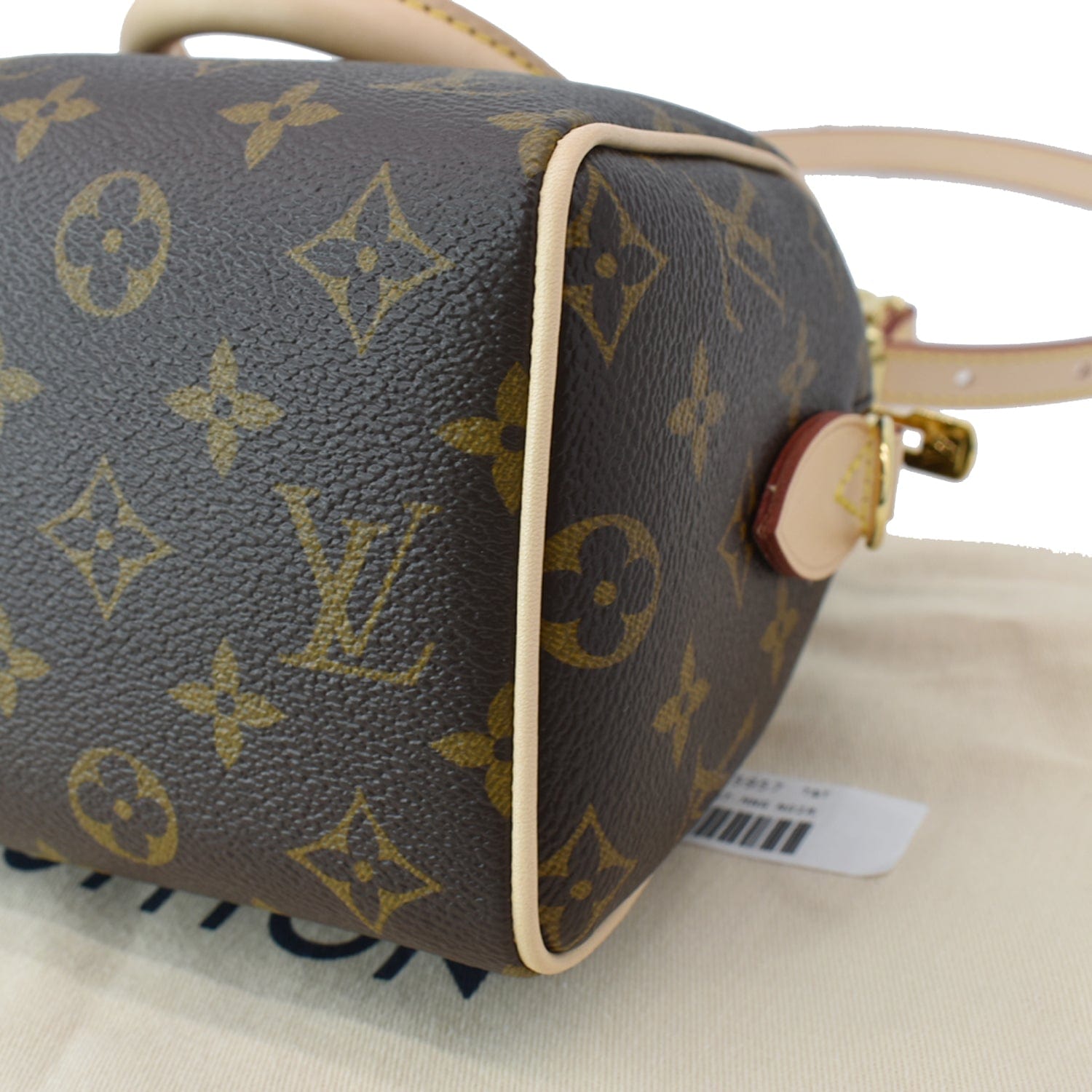 Speedy bandoulière cloth handbag Louis Vuitton Brown in Cloth - 25272207
