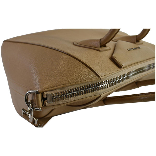 GIVENCHY Antigona Medium Leather Shoulder Bag Beige