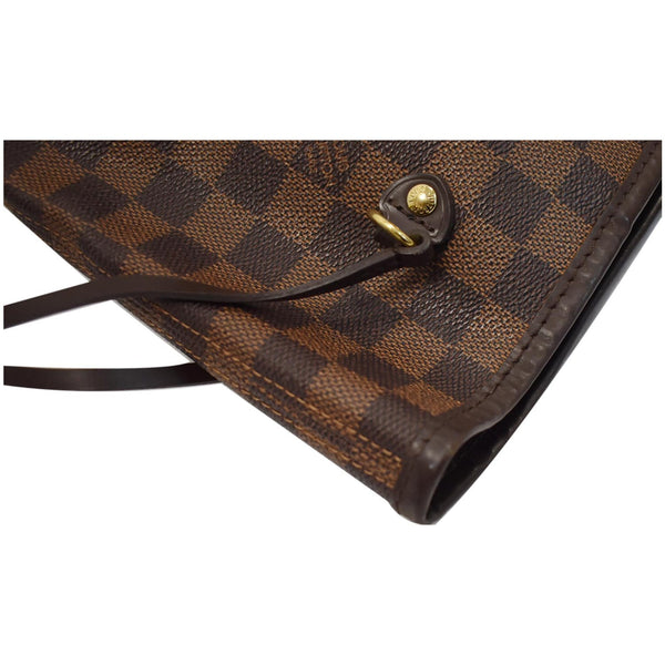 LOUIS VUITTON Neverfull MM Damier Ebene Tote Shoulder Bag Brown