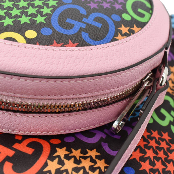 GUCCI GG Psychedelic Round Leather Crossbody Bag Multicolor 603938