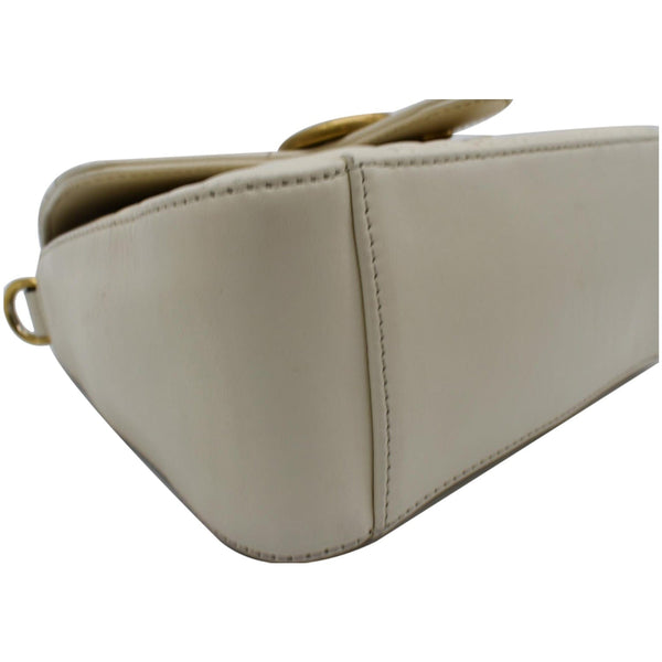 GUCCI GG Marmont Mini Top Handle Shoulder Bag White 547260