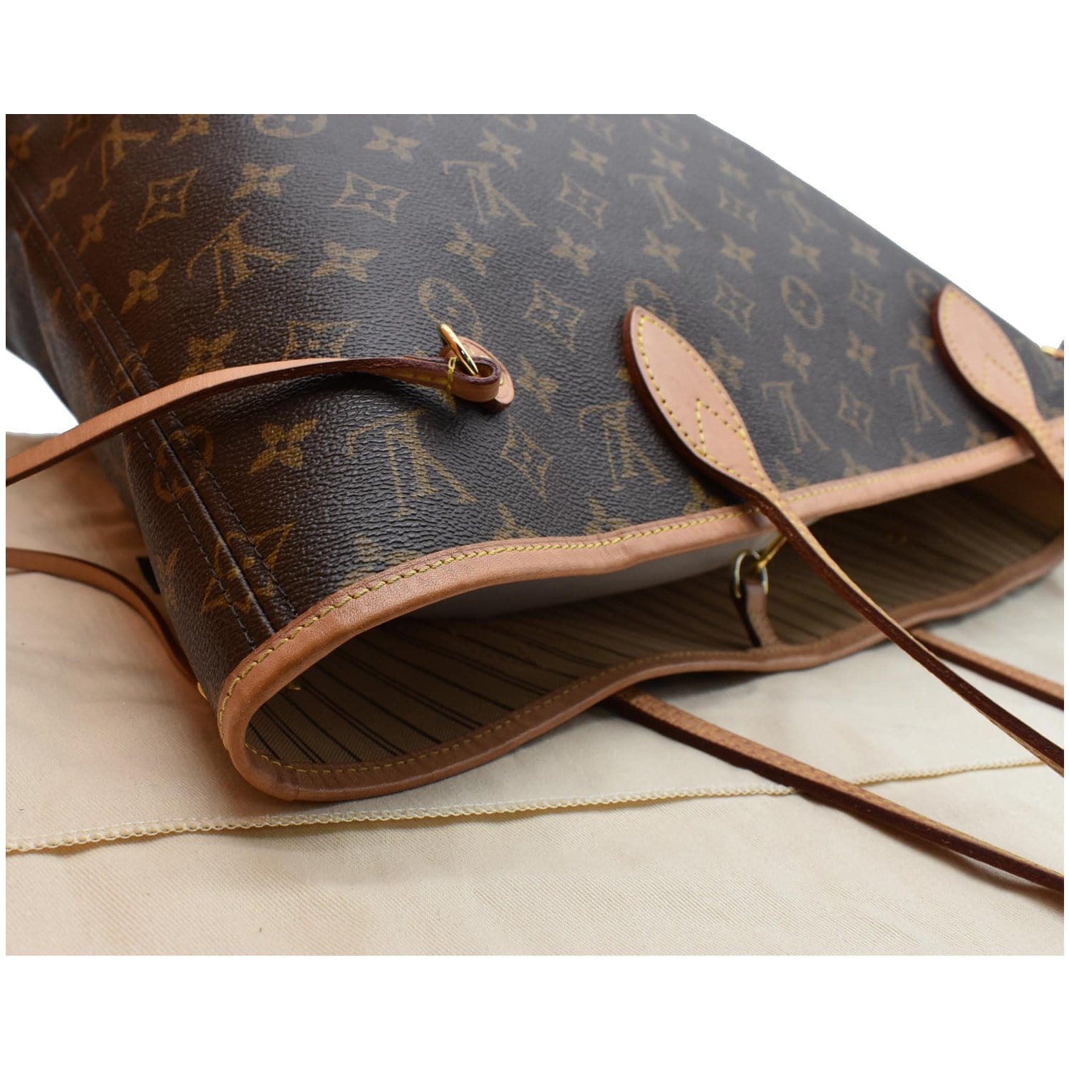 Louis Vuitton Neverfull MM tote bag with ebene checkerboard in brown canvas  customized Titi & Grosminet Leather ref.450689 - Joli Closet