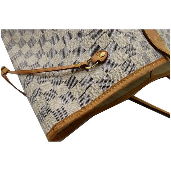 LOUIS VUITTON Neverfull GM Damier Azur Tote Shoulder Bag White