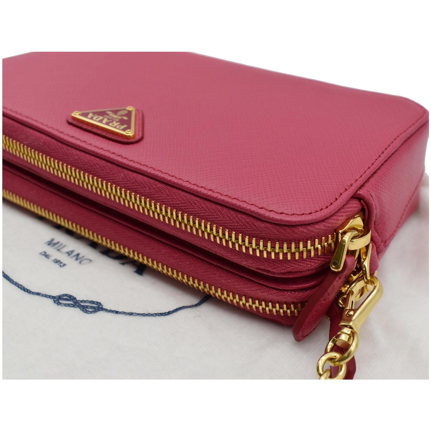 Prada Saffiano Leather Mini Bag Women Powder Pink