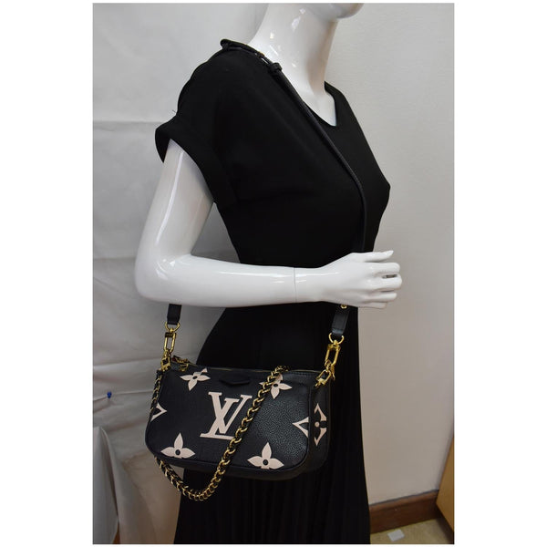 LOUIS VUITTON Multi Pochette Empreinte Leather Accessories Bag Bicolor