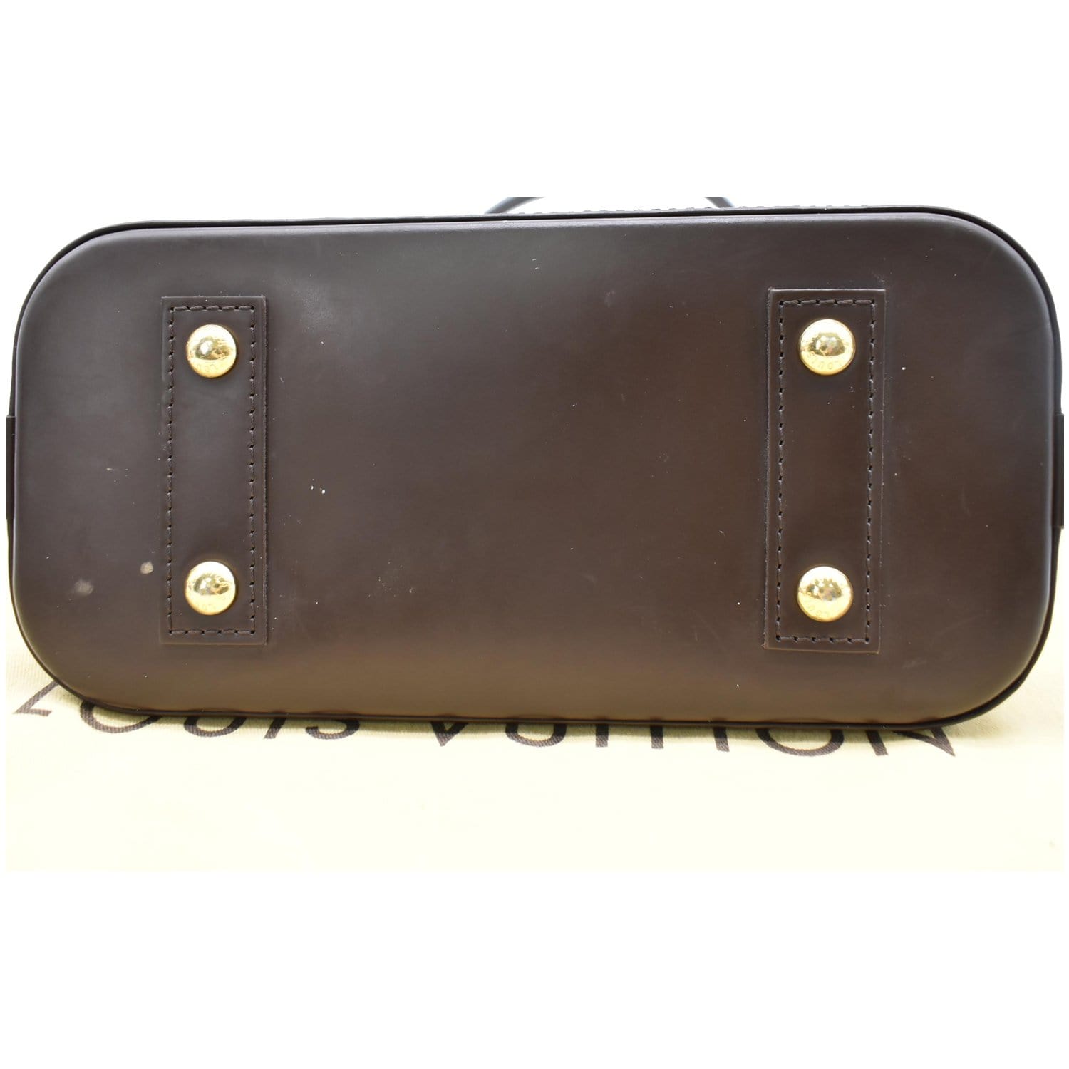 Alma bb cloth handbag Louis Vuitton Brown in Cloth - 32025639