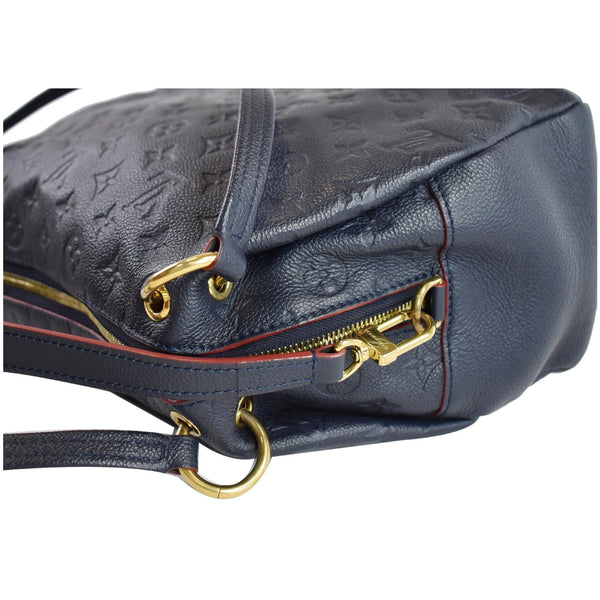 LOUIS VUITTON Ponthieu PM Empreinte Leather Shoulder Bag Blue