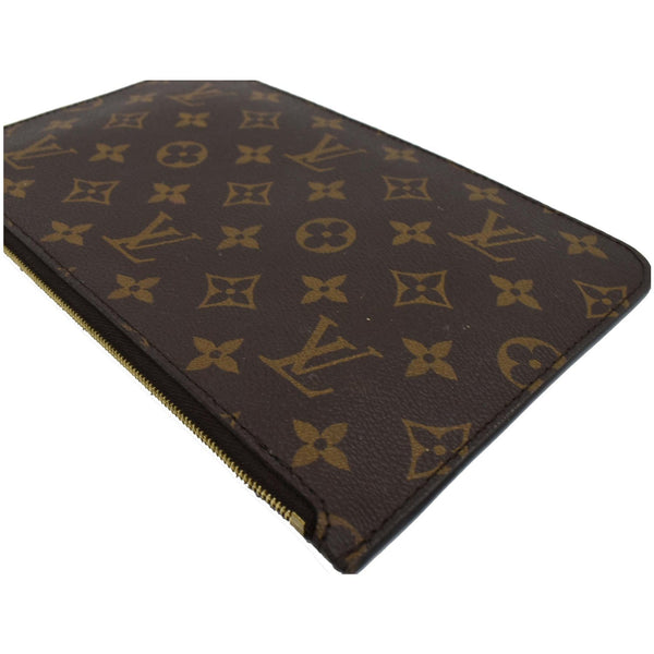 LOUIS VUITTON Pochette Wristlet Pouch Monogram Canvas Neverfull MM Brown
