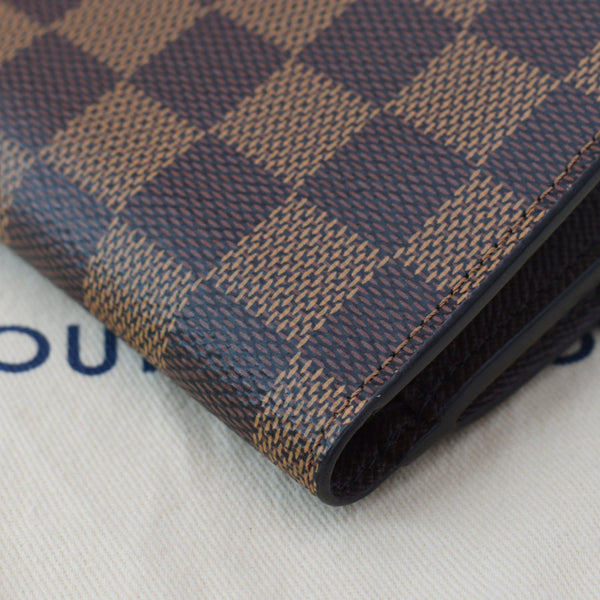 LOUIS VUITTON Damier Ebene Normandy Compact Wallet Rose Ballerine