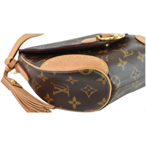 Louis Vuitton Saint Cloud NM Monogram Canvas Bag Brown - left side view