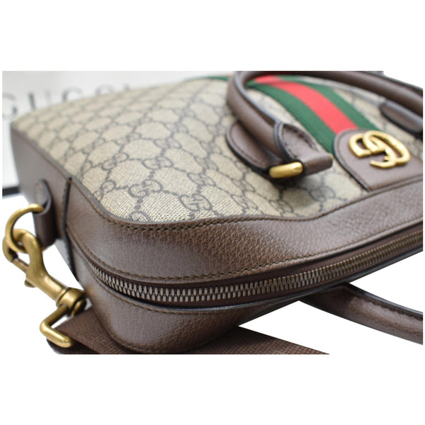 GUCCI Ophidia Soft GG Supreme Canvas Leather Briefcase Shoulder Bag Beige 574793