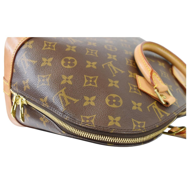 LOUIS VUITTON Alma PM Monogram Canvas Satchel Bag Brown