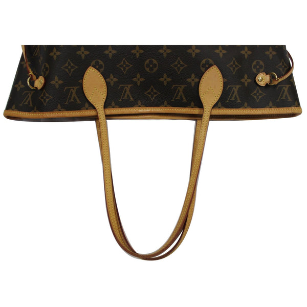 Louis Vuitton Neverfull MM Tote Bag leather handles