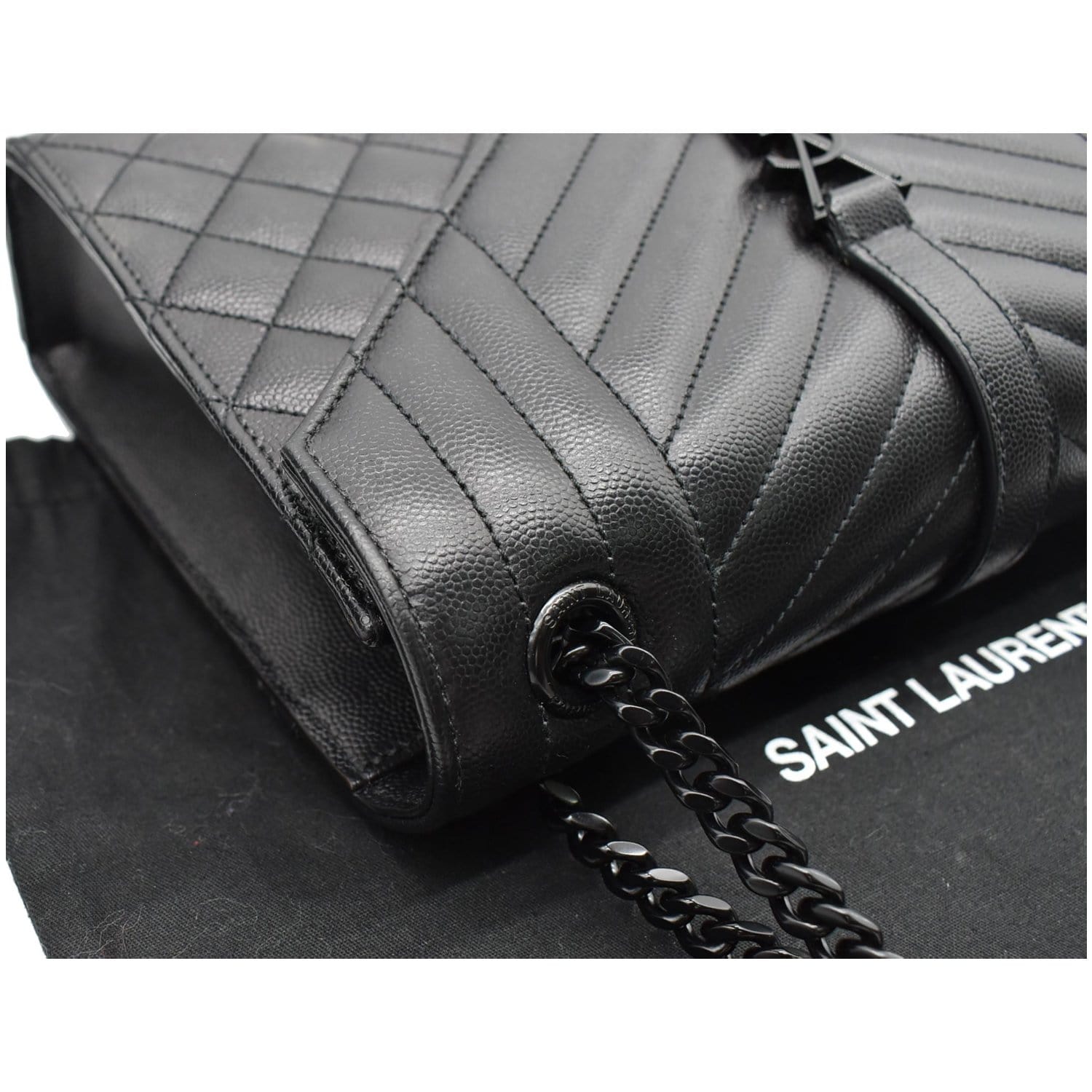 NEW Saint Laurent Envelope Wallet On Chain Bag Mixed Matelasse