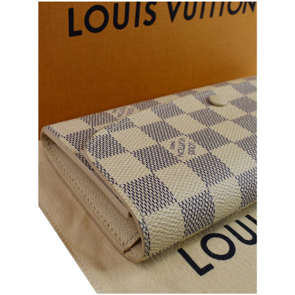 LOUIS VUITTON Emilie Damier Azur Wallet White