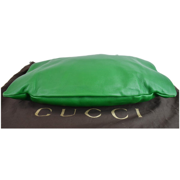 GUCCI 1970 Medium Leather Shoulder Bag Green 290682