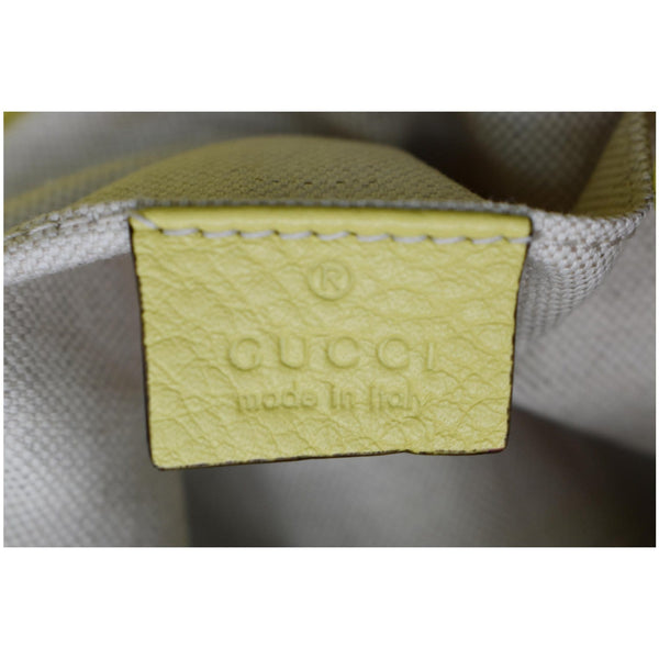 Gucci Bamboo Pebbled Leather Backpack Bag - made in Italy