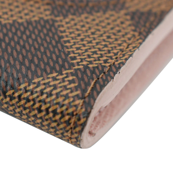 LOUIS VUITTON Caissa Damier Ebene Wallet Rose Ballerine - Hot Deals