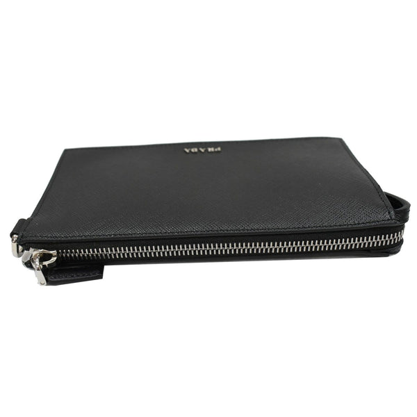 Prada Saffiano Leather Phone Pouch Bag - zipper closure