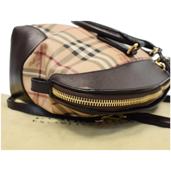 BURBERRY Medium Primrose Haymarket Check Tote Bag Chocolate