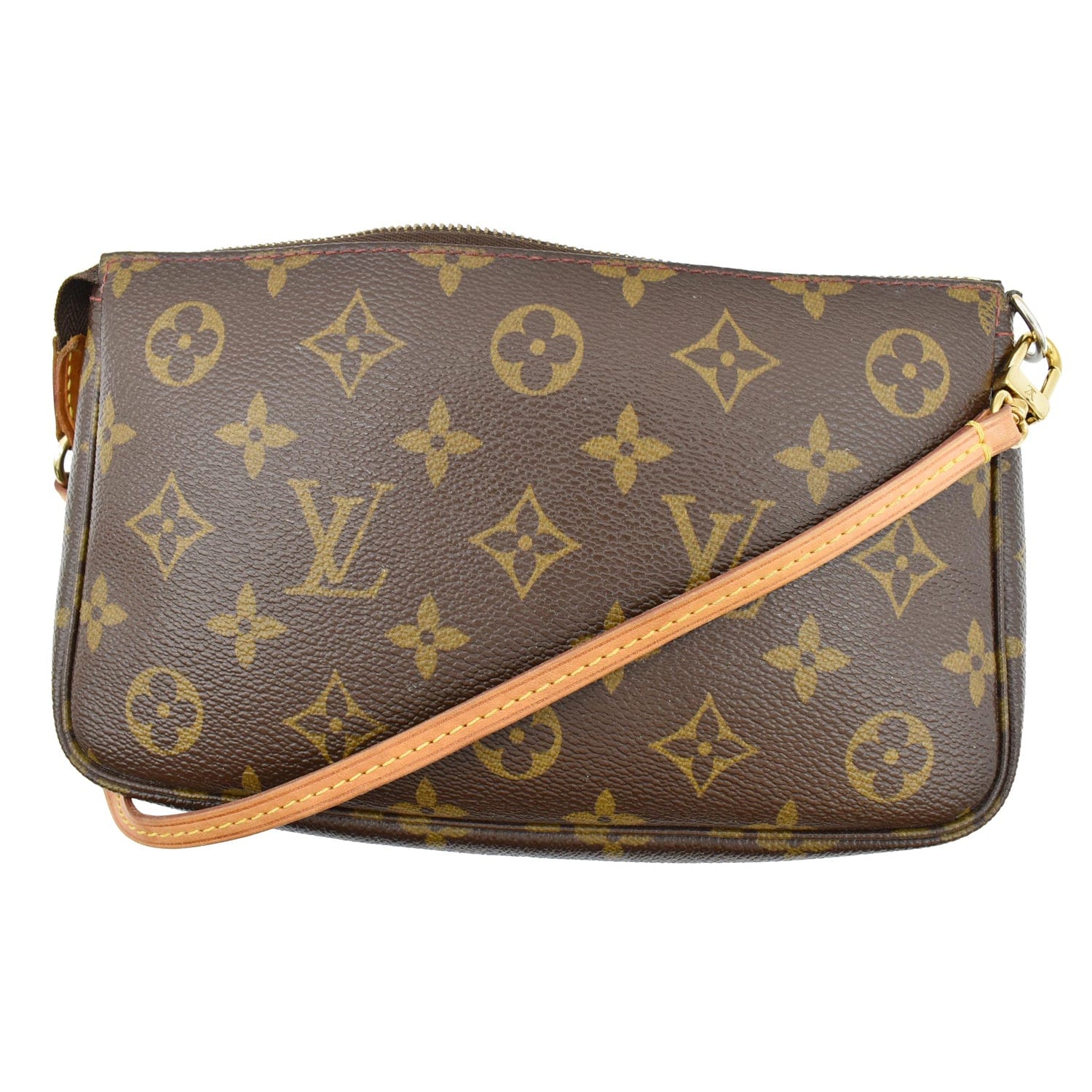 Louis+Vuitton+Pochette+Accessoires+Shoulder+Bag+Brown+Canvas