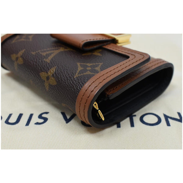 LOUIS VUITTON Dauphine Compact Monogram Reverse Canvas Wallet Brown