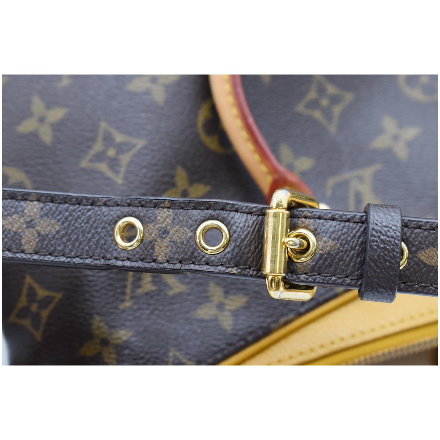 LOUIS VUITTON Brown Monogram Coated Canvas and Vachetta Leather Pallas MM  at 1stDibs