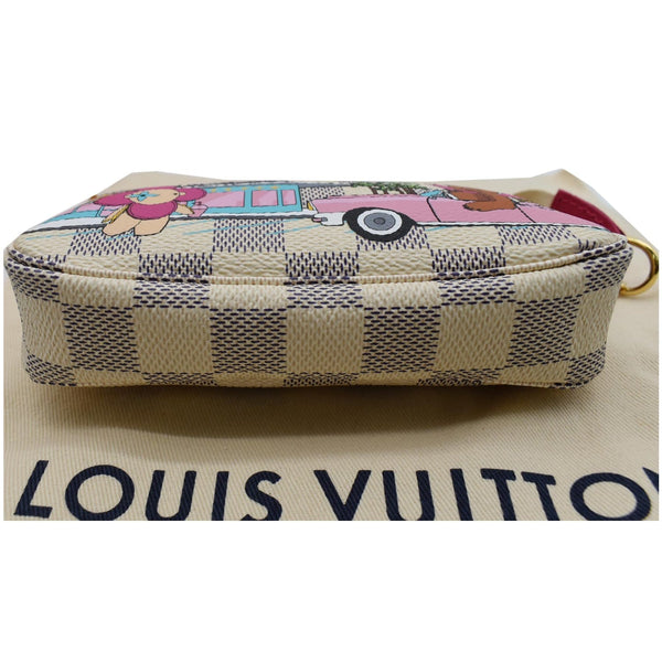 LOUIS VUITTON Christmas Animation Pochette Damier Azur Accessoires Pouch Fuchsia