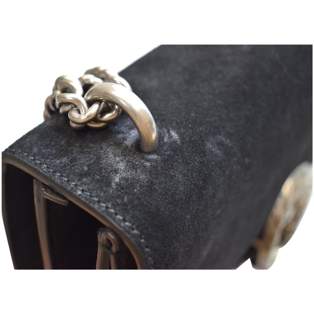 バッグ Gucci Black Suede Leather Shoulder Bag GUCCI Medium Dionysus Suede Leather Shoulder Bag Black 403348