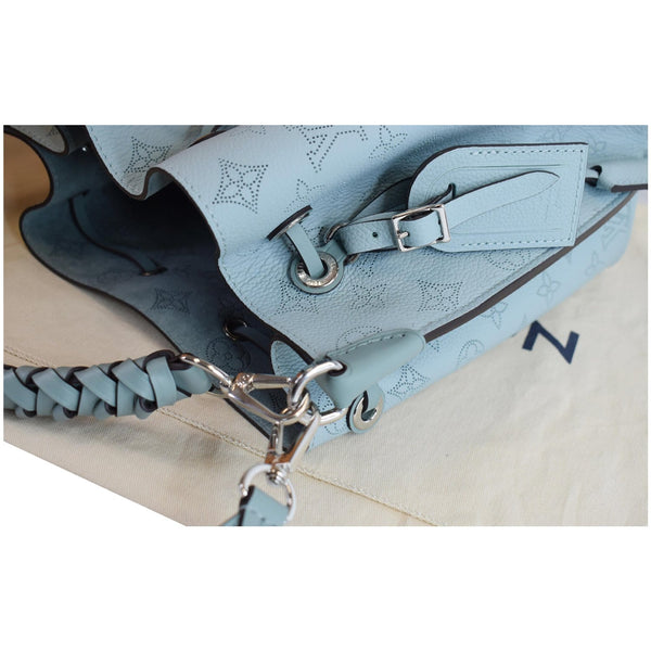 LOUIS VUITTON Muria Mahina Perforated Calf Leather Shoulder Bag Vert