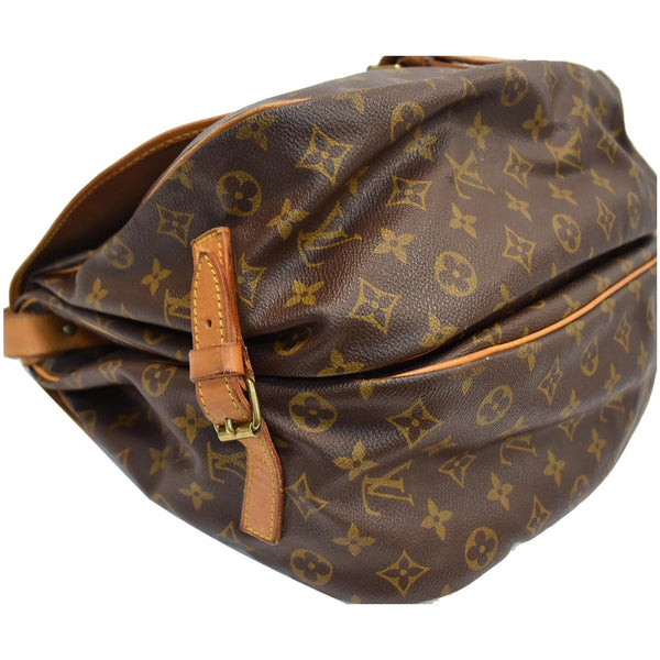 Lv Saumur 35 Monogram Canvas Shoulder Bag - side design| DDH