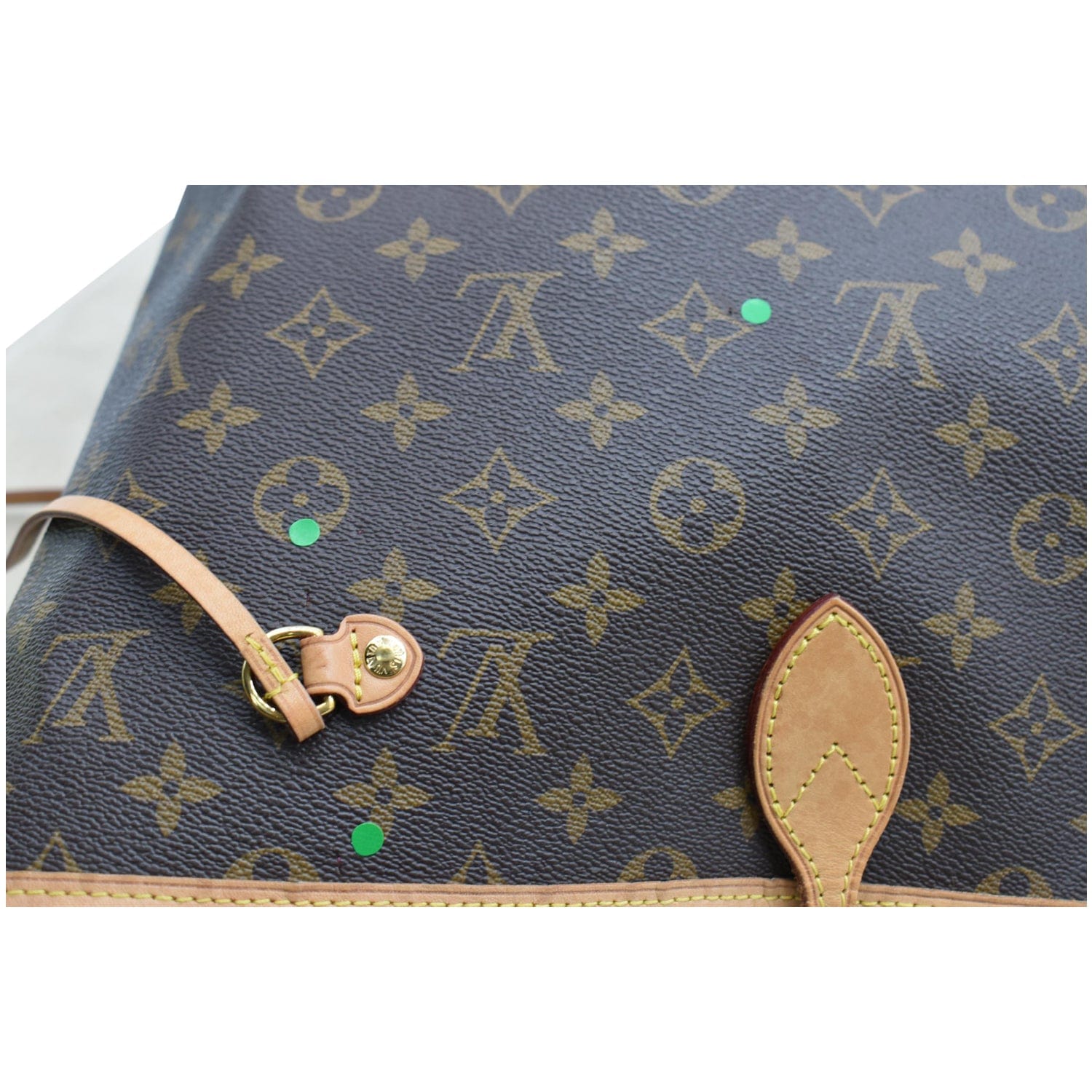 Guaranteed AuthenticLouis Vuitton Neverfull Tote GM Beige Grey