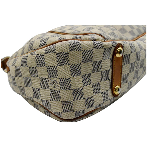 LOUIS VUITTON  Galliera PM Damier Azur Shoulder Tote Bag White