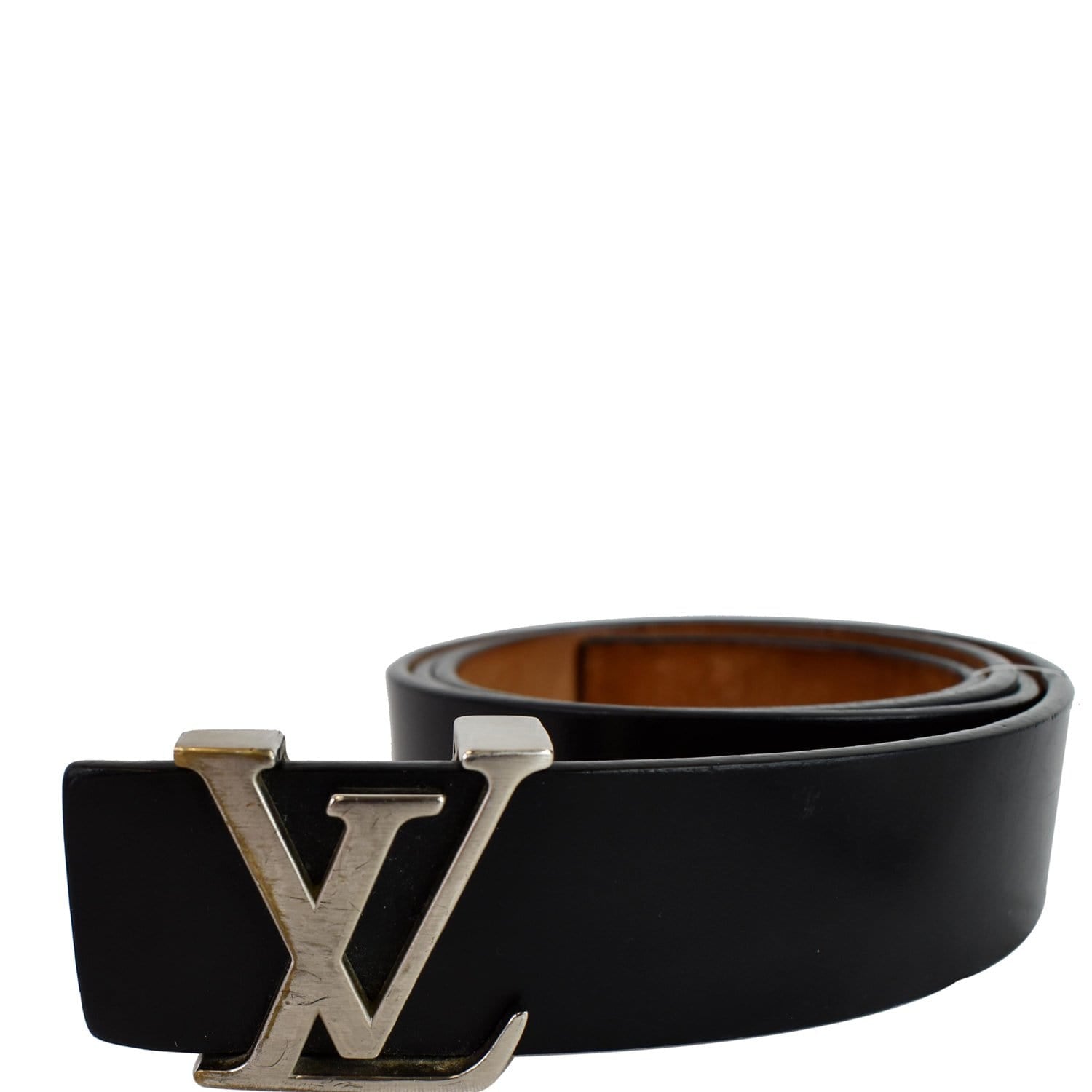 Initiales leather belt Louis Vuitton White size 85 cm in Leather