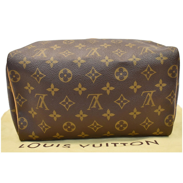 LOUIS VUITTON Speedy 25 Monogram Canvas Satchel Bag Brown