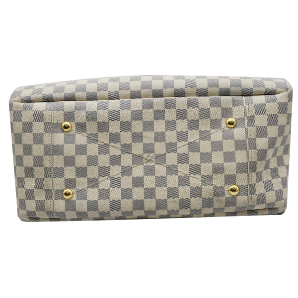 Used Louis Vuitton Artsy MM Damier Azur Shoulder Bag White