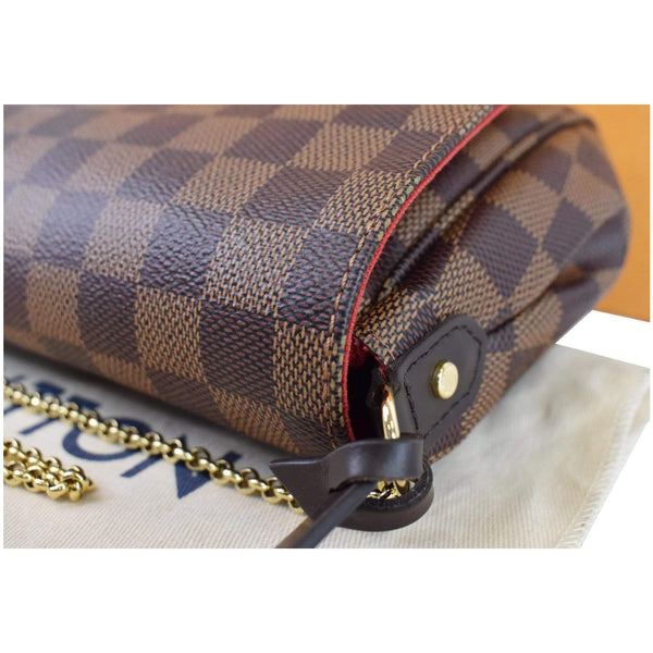 LOUIS VUITTON Favorite MM Damier Ebene Crossbody Bag Brown