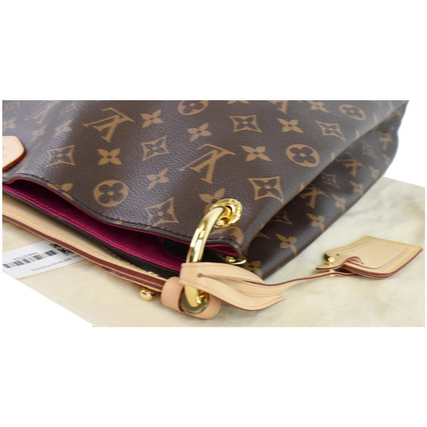 LOUIS VUITTON Graceful MM Monogram Canvas Shoulder Bag Brown