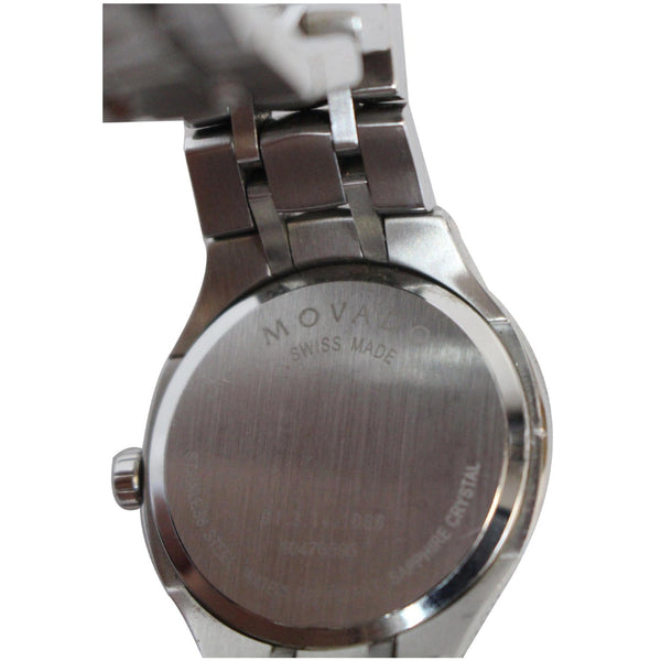 MOVADO Museum Black Dial Stainless Steel Watch Silver 26mm