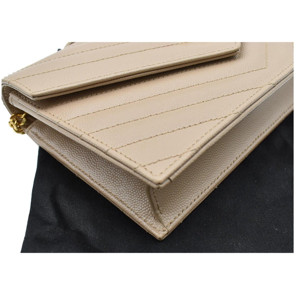Yves Saint Laurent Matelasse Chevron Grain De Wallet
